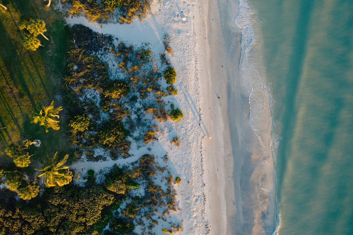 Ariel view of Sanibel Island.