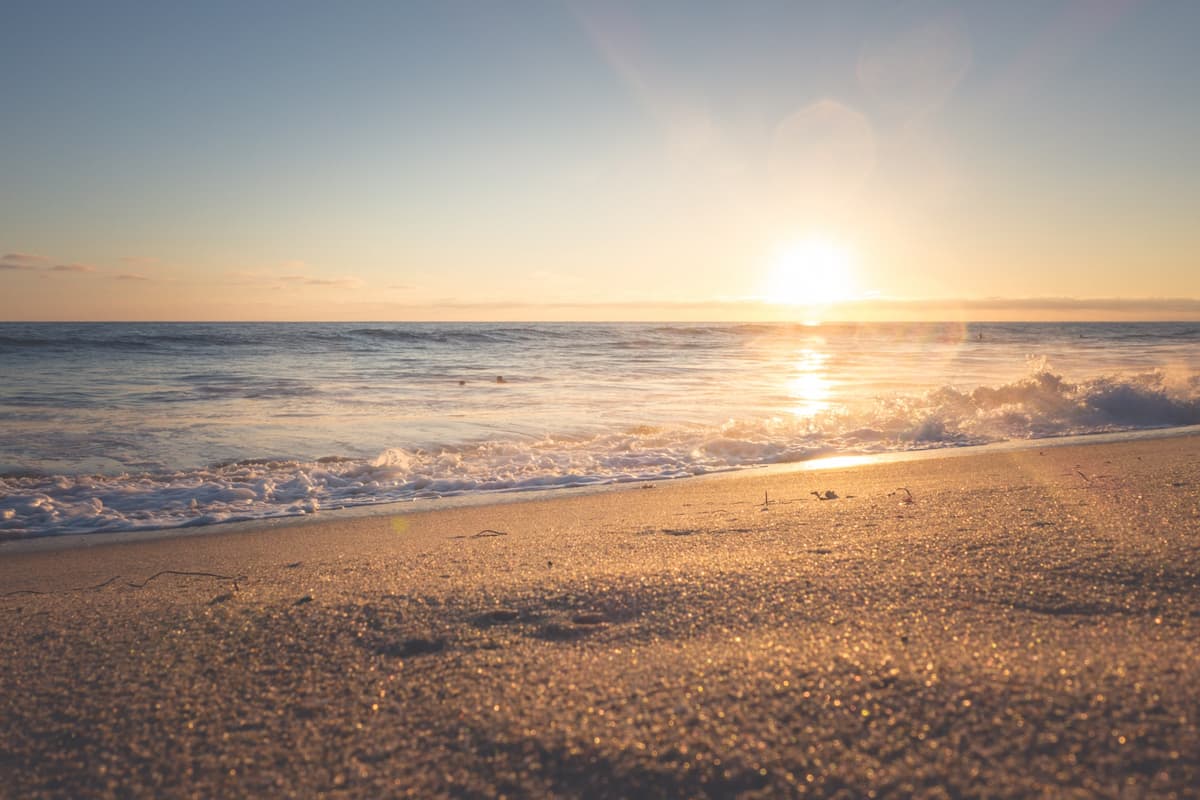 Sunset at the beach. 