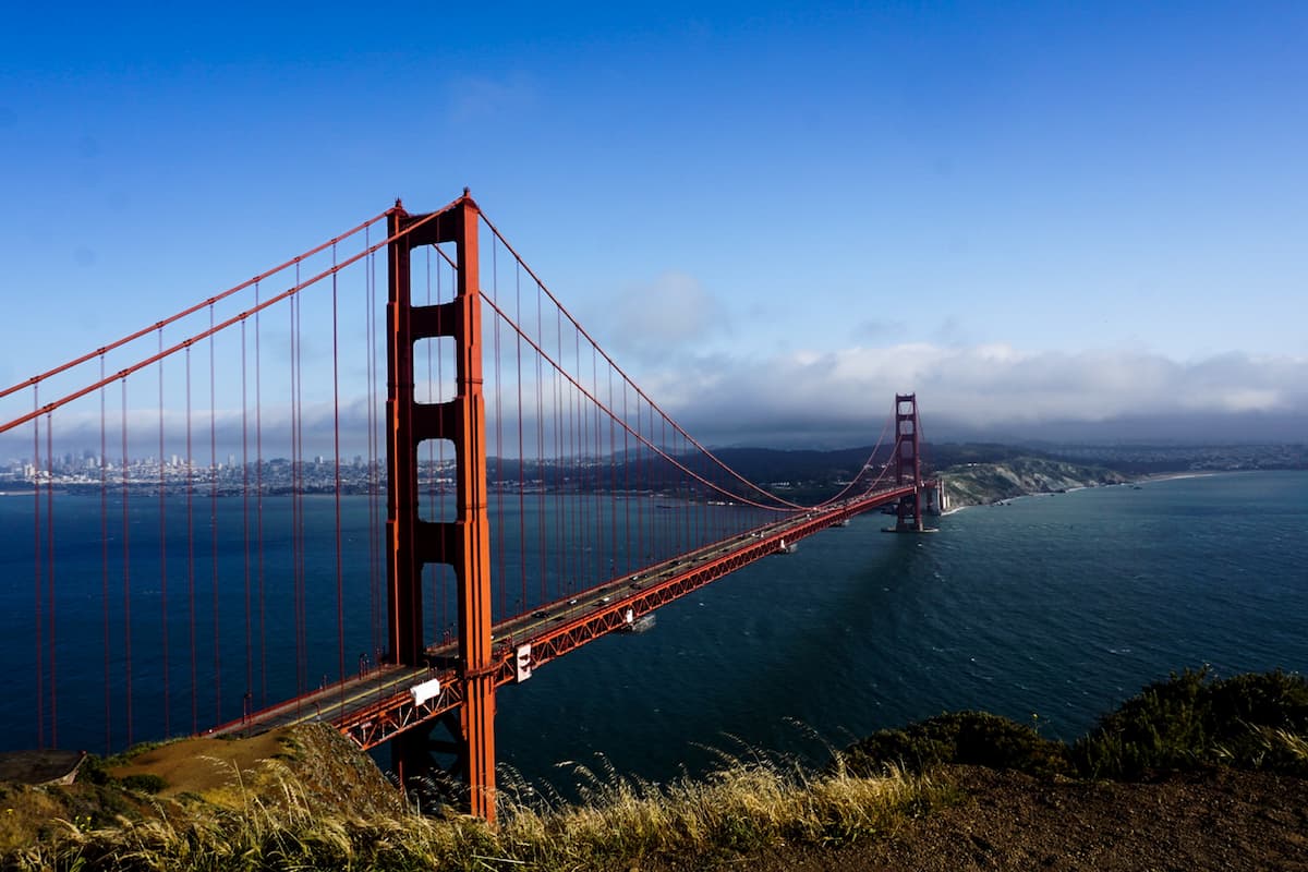 The Golden Gate Bridge at San Francisco, California. 